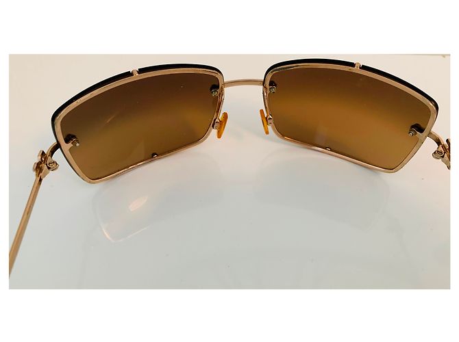 Occhiali da sole aviator D&G in metallo oro D'oro - vista 9