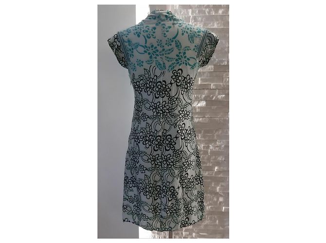 Vestido floral preto pinko azul Multicor - vista 2
