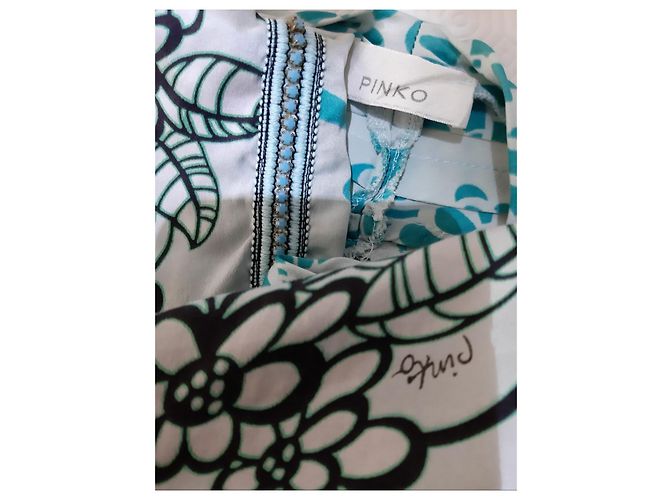 Vestido floral preto pinko azul Multicor - vista 3
