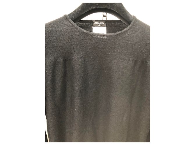 Suéter Chanel preto de lã com mangas bispo - vista 3