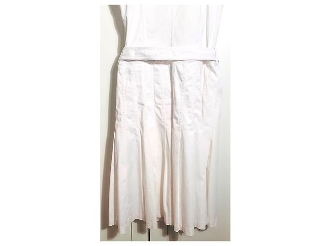 Vestido blanco sin mangas de algodón Burberry - vista 8