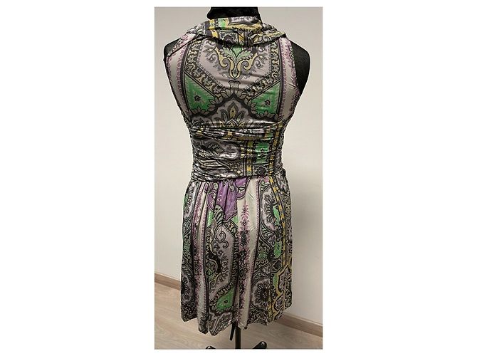 Vestido etro paisley con drapeado Multicolor - vista 10