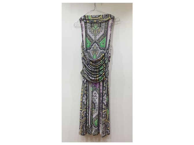 Vestido etro paisley con drapeado Multicolor - vista 2