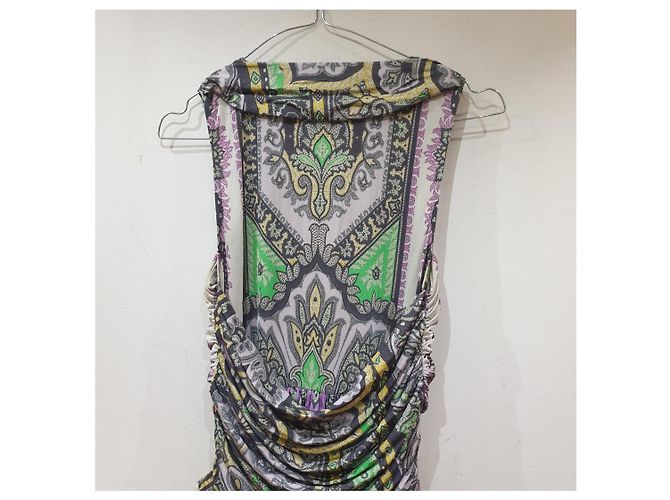 Vestido etro paisley con drapeado Multicolor - vista 6