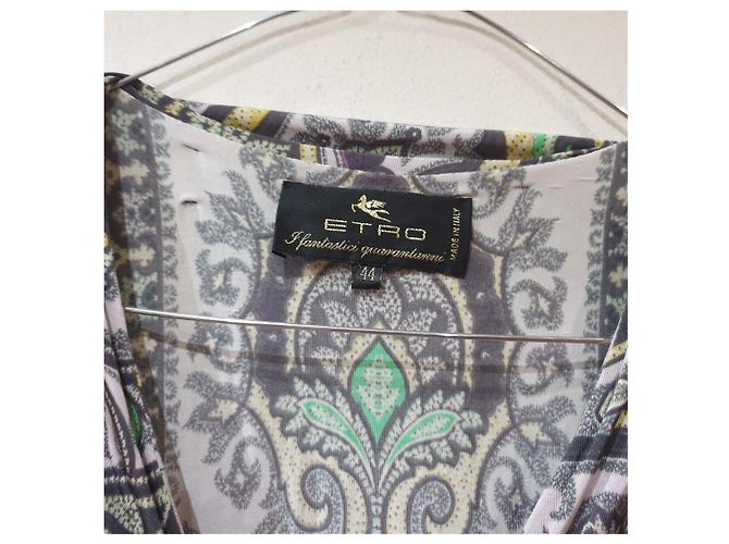 Vestido etro paisley con drapeado Multicolor - vista 8