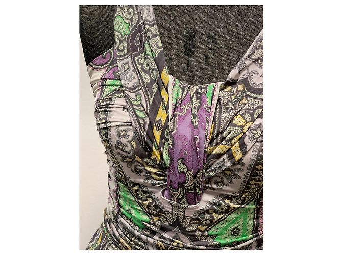 Vestido etro paisley con drapeado Multicolor - vista 9