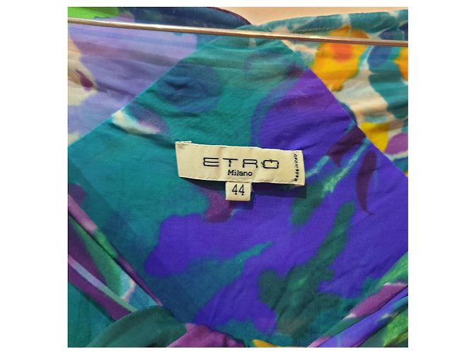 Etro multicolor floral midi dress with open back Multiple colors - view 10