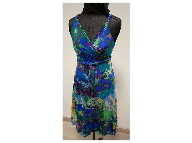 Etro multicolor floral midi dress with open back Multiple colors - view 11