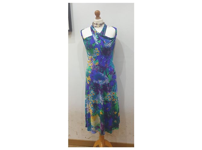 Etro multicolor floral midi dress with open back Multiple colors - view 5