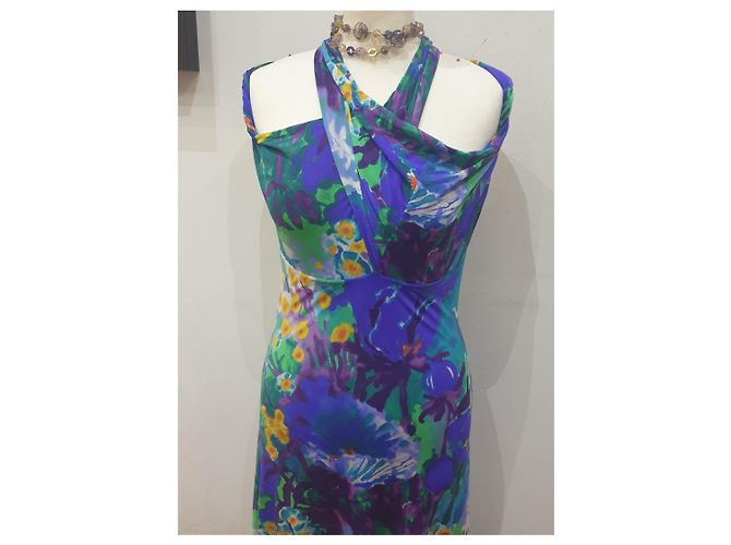 Etro multicolor floral midi dress with open back Multiple colors - view 6