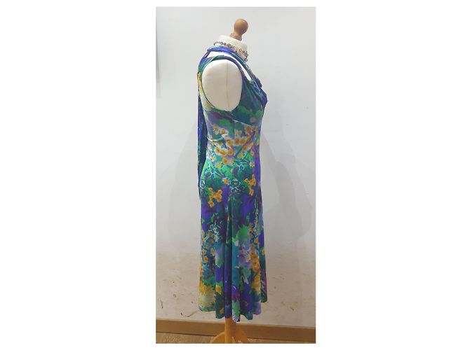 Etro multicolor floral midi dress with open back Multiple colors - view 7
