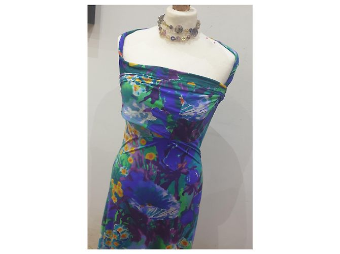Etro multicolor floral midi dress with open back Multiple colors - view 9