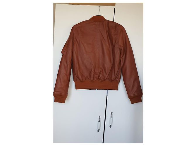 Schott Lederjacke Braun - Ansicht 2