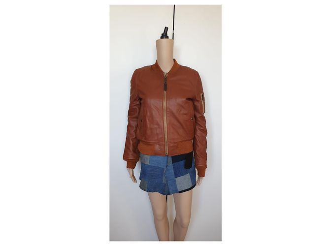 Schott Lederjacke Braun - Ansicht 5