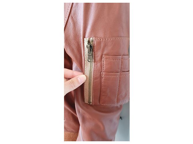 Schott Lederjacke Braun - Ansicht 9