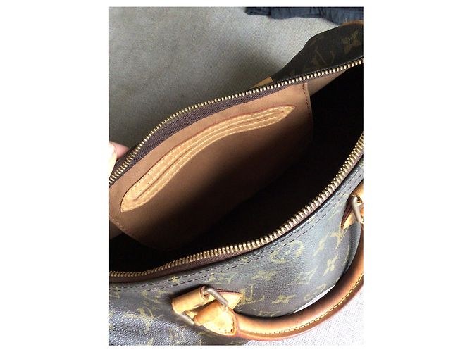 Louis Vuitton Speedy 30 Borsa a mano marrone tela e pelle Castagno - vista 5