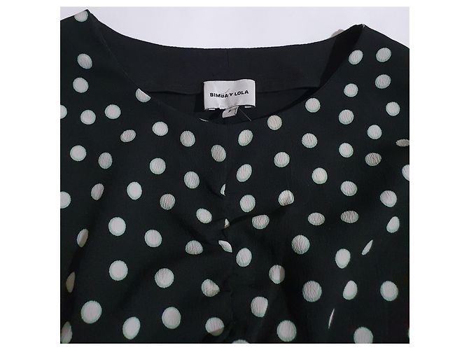Bimba & Lola Polka Dot Bluse Schwarz Weiß - Ansicht 3