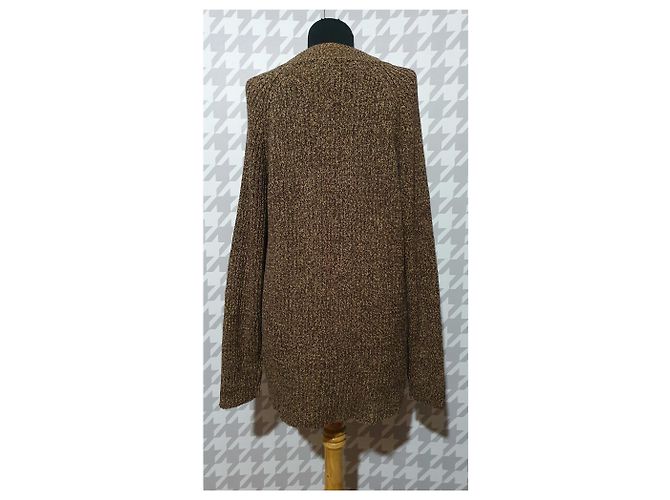 Michael Kors Strickjacke Braun Baumwolle Acryl Größe L - Ansicht 4