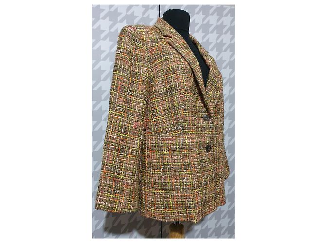 Blazer in tweed Escada multicolore XL - vista 2