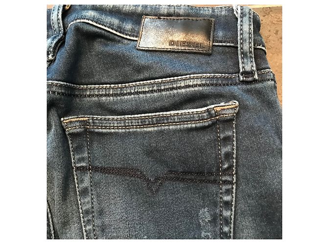 Jeans Slim Diesel Blu - vista 3
