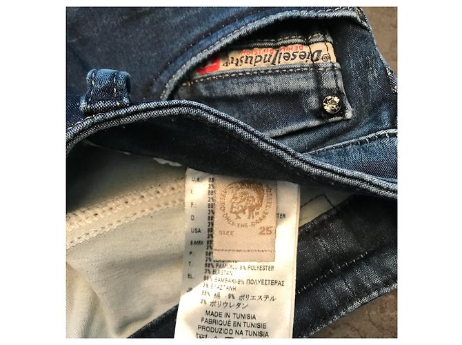 Jeans Slim Diesel Blu - vista 4
