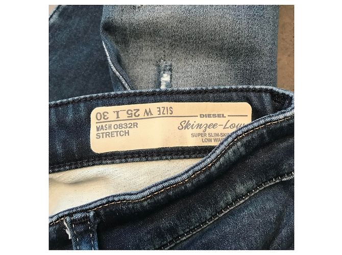 Jeans Slim Diesel Blu - vista 5