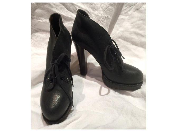 Bottega Veneta Stivaletti stringati con plateau Nero - vista 5