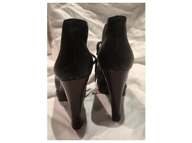 Bottega Veneta Stivaletti stringati con plateau Nero - vista 6