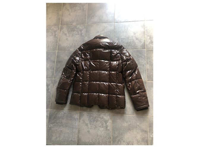 Moncler braune Pufferjacke T.4 Khaki Dunkelbraun - Ansicht 2