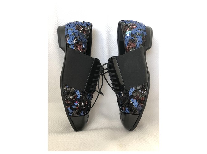 Scarpe Chanel Derby Strech Multicolore - vista 3