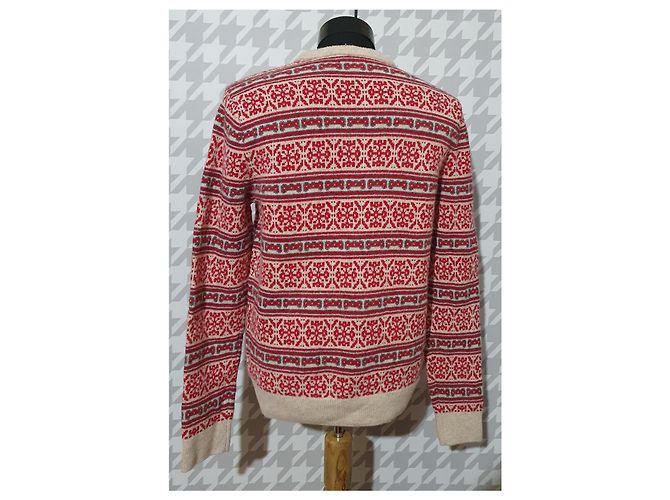 Abercrombie & Fitch Wollpullover mit Nylon Rot Mehrfarben - Ansicht 3