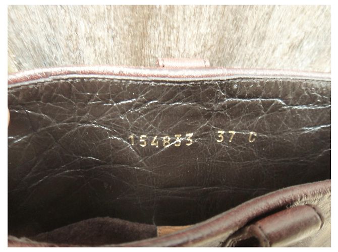 Botas Gucci de piel marrón oscuro talla 37 - vista 5