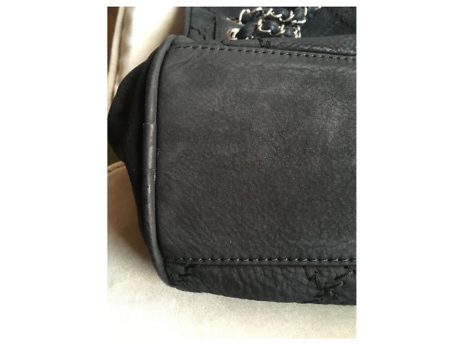 Borsa Chanel in pelle di vitello granulata nera Nero - vista 10