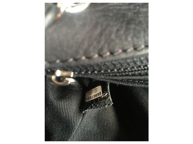 Borsa Chanel in pelle di vitello granulata nera Nero - vista 3