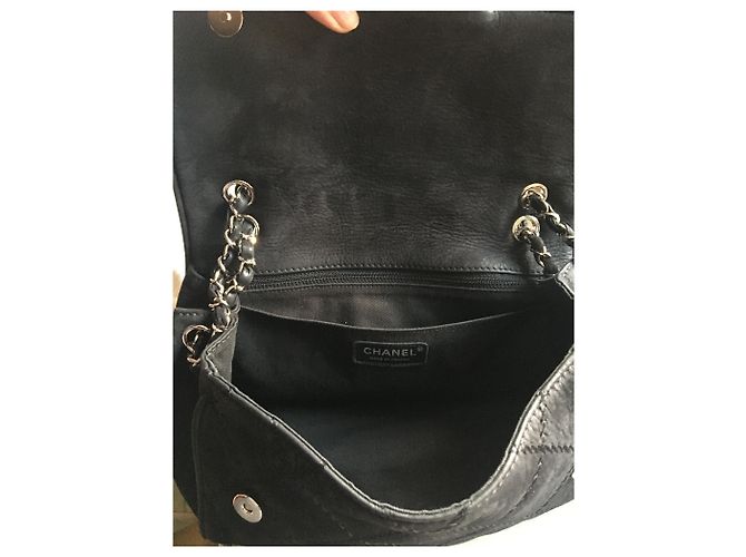 Borsa Chanel in pelle di vitello granulata nera Nero - vista 6