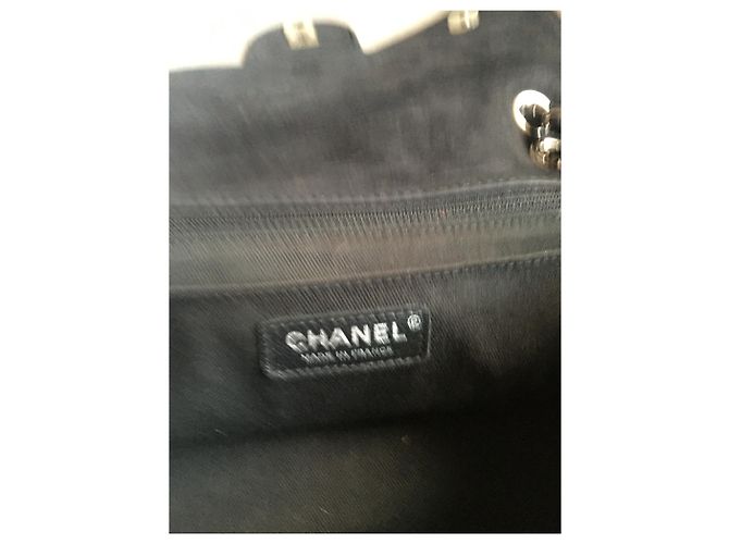 Borsa Chanel in pelle di vitello granulata nera Nero - vista 7