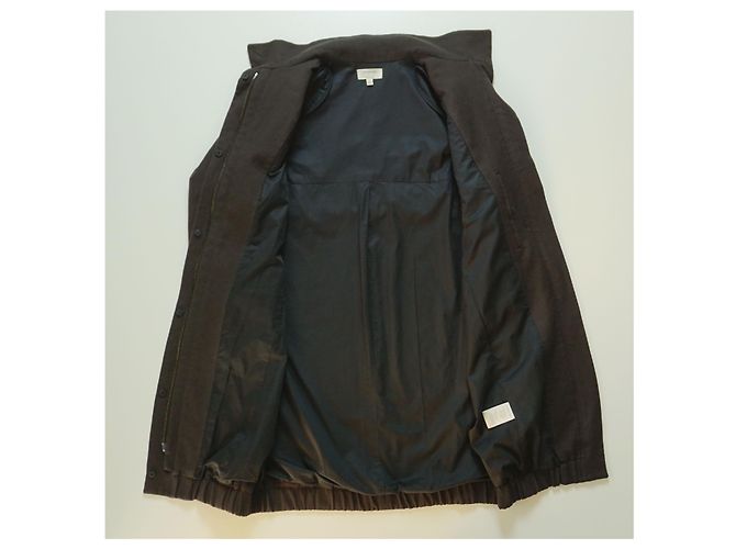 HELMUT LANG Abrigo elástico gris oscuro de lana de fieltro ligero Gris antracita - vista 3