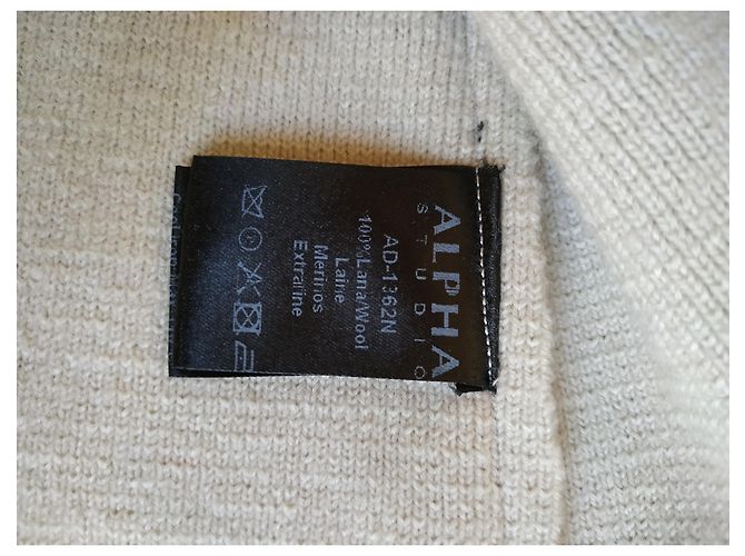 Autre Marque Chaquetón Alpha Studio de lana merino beige - vista 4