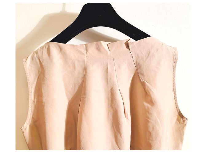 Blusa sin mangas de seda beige Viktor & Rolf - vista 15
