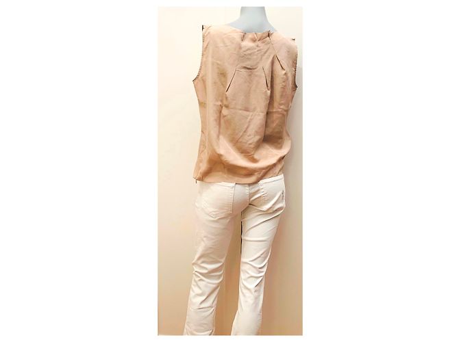 Blusa sin mangas de seda beige Viktor & Rolf - vista 2