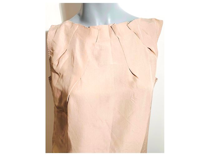 Blusa sin mangas de seda beige Viktor & Rolf - vista 4