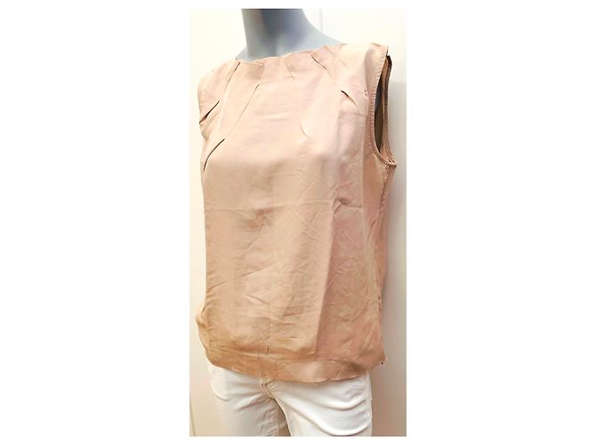Blusa sin mangas de seda beige Viktor & Rolf - vista 5