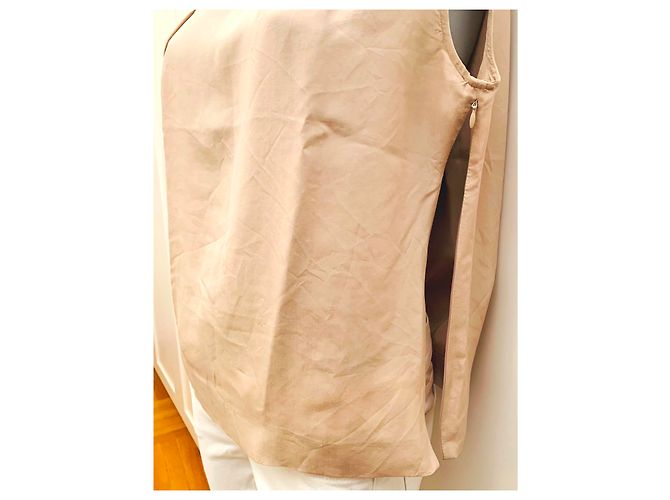 Blusa sin mangas de seda beige Viktor & Rolf - vista 6