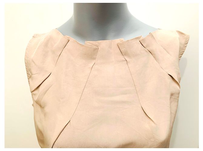 Blusa sin mangas de seda beige Viktor & Rolf - vista 7