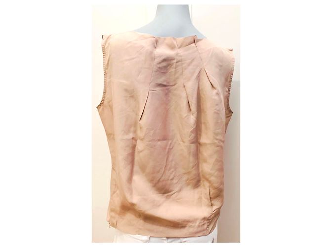 Blusa sin mangas de seda beige Viktor & Rolf - vista 8