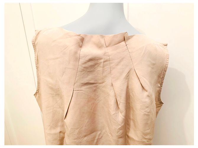 Blusa sin mangas de seda beige Viktor & Rolf - vista 9