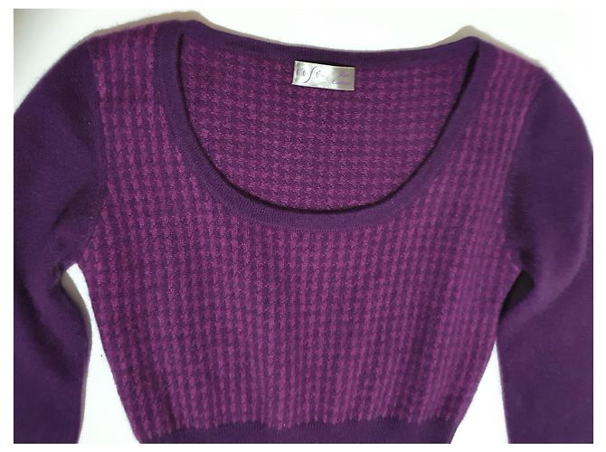 Autre Marque Abito Goyo Viola in Cashmere XS Porpora - vista 4