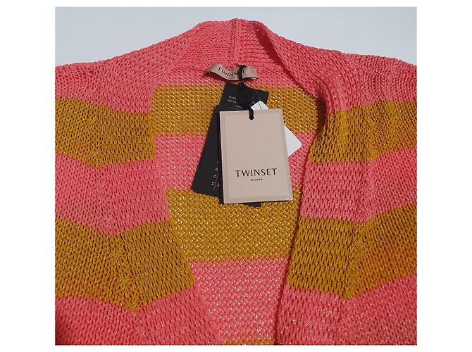 Twin Set Strickjacke Rosa Mehrfarbig Viskose Pink Mehrfarben - Ansicht 4