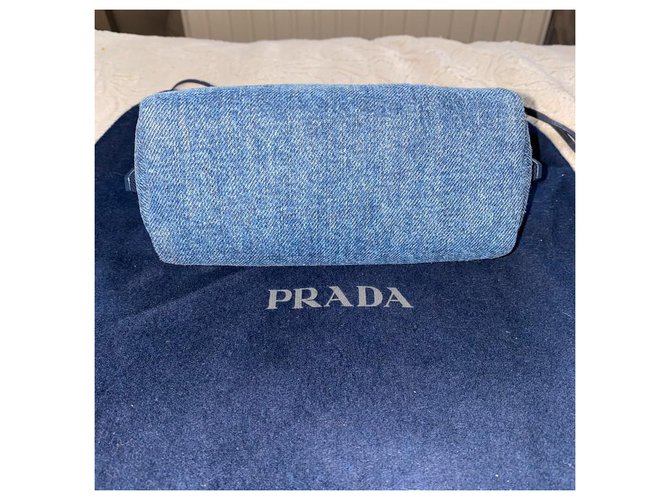 Astuccio da viaggio Prada in denim blu - vista 5