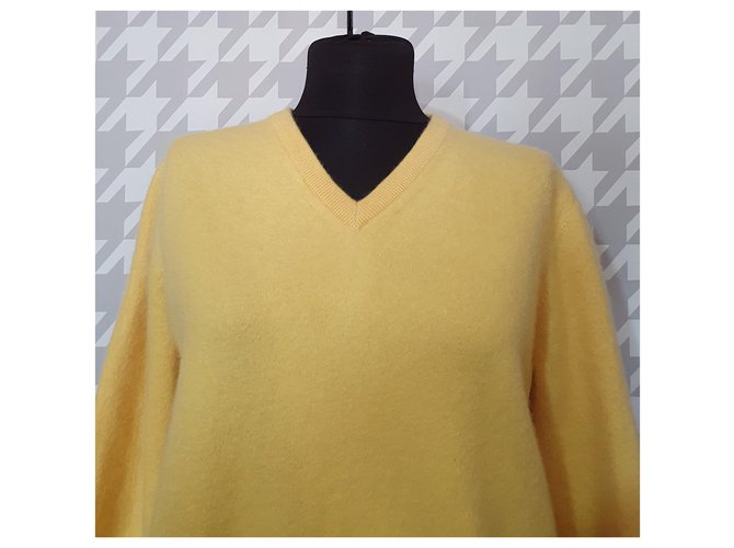 Autre Marque SOR Andrea Fenzi Kaschmirpullover Gelb Größe M - Ansicht 2